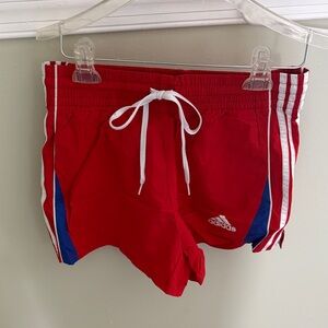 Adidas Red and Blue Sports Shorts